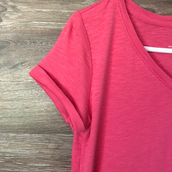 J. Jill Tops J Jill Pink Pima Shortsleeved Vneck Tee Size S Poshmark